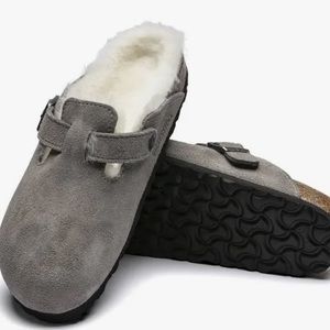 $170 Birkenstock Boston Shearling Fleece Lined Slip On clogs